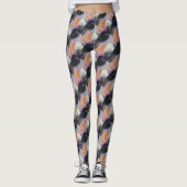 Leggings Sorcière aquarelle Répéter les pattes Motifs (Devant)