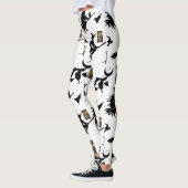 Leggings sorcière assistant chatte lune bloomstick (Gauche)
