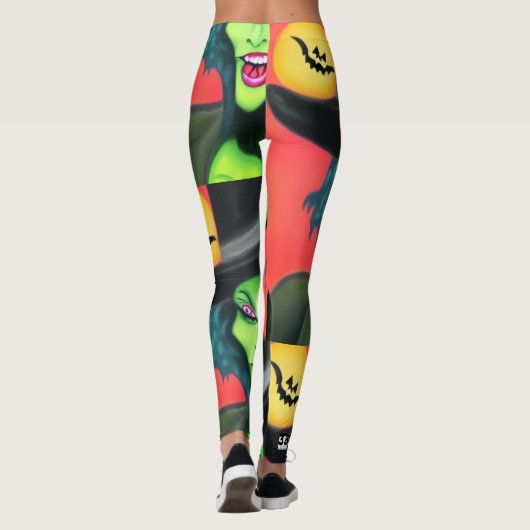 Leggings Sorcière d'Halloween lunaire (Dos)