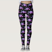 Leggings Sorcière Lune de déesse Wiccan exécutant Halloween (Devant)