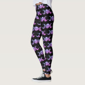 Leggings Sorcière Lune de déesse Wiccan exécutant Halloween (Gauche)