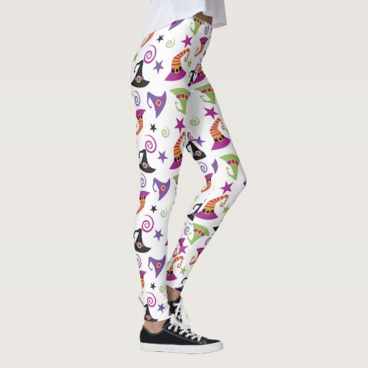 Leggings Sorcières d'Halloween couleur Whimsical Casquettes (Droite)