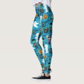 Leggings Sorcières, Fantômes, momies Motif d'Halloween (Gauche)