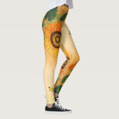 Leggings SOUFFLE, BOUTEILLE, FEUILLE VERT Floral japonais (Droite)