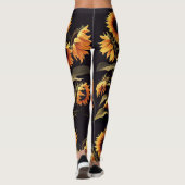 LEGGINGS SOUFFRANCES AVEC FEUILLES VERTS EN NOIR (Dos)