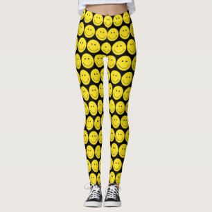 Leggings Sourire d'un grincement de visage jaune
