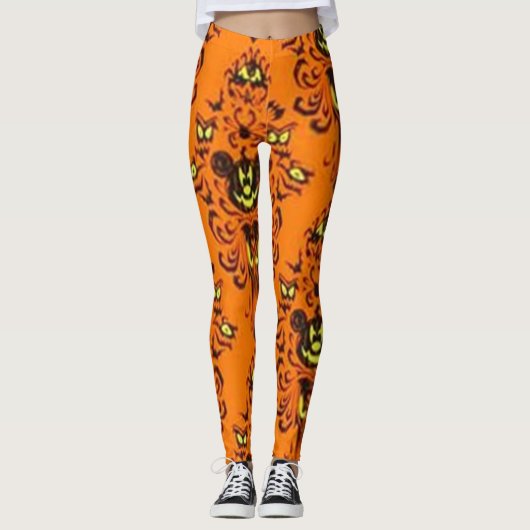 Leggings Souris Citrouille éffrayant (Devant)