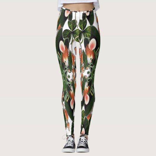 Leggings Souris Kaleidoscope à Clover St Patrick (Devant)