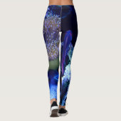 Leggings Sous la mer dans les bleus et les violets (Dos)