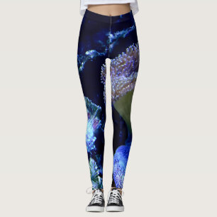 Leggings Sous la mer dans les bleus et les violets