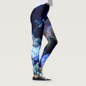 Leggings Sous la mer dans les bleus et les violets (Droite)