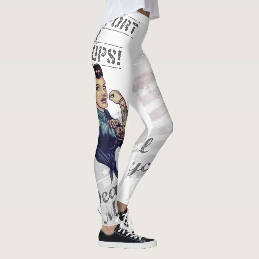 Leggings Soutenez nos troupes Rosie les jambes du Riveter (Droite)