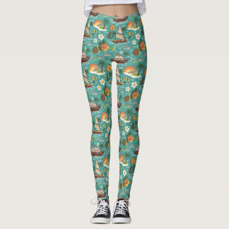 Leggings South Pacific Cruise Island Adventure Design