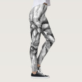 Leggings Southwest Agave Abstrait noir et blanc, nom (Droite)