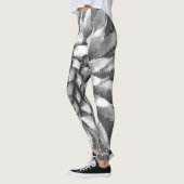 Leggings Southwest Agave Abstrait noir et blanc, nom (Gauche)