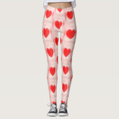 Leggings Soyez mon coeur rouge Valentine note coeur Carnet (Devant)