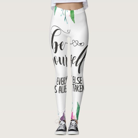 Leggings Soyez vous toujours croire en vous citez (Devant)