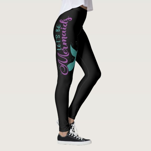 Leggings Soyons sirènes Purple Turquoise Parties scintillan (Droite)