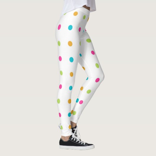 Leggings Spandex Pois colorés (Droite)