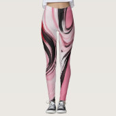 Leggings Spandex rose abstrait 20125 (Devant)