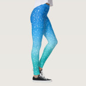 Leggings Sparkle Ombre parties scintillant bleue et verte (Droite)