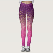 Leggings Sparkle Ombre Pink Pattern  (Devant)