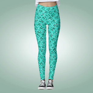 Leggings Sparkly Halloween Costume Mermaid Scales Pattern