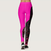 Leggings Sparkly magical black rabbit for luck (Dos)