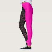 Leggings Sparkly magical black rabbit for luck (Gauche)