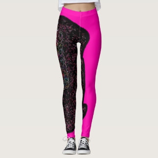 Leggings Sparkly magical black rabbit for luck