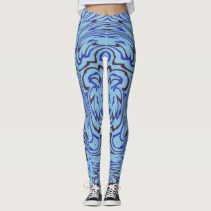 Leggings Spécial Noël bleu "Ratti_Creative_Arts" L