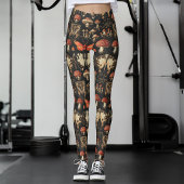 Leggings Spécimen de champignon gothique Papillon rouge de