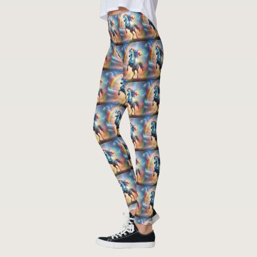 Leggings Spectre céleste : Arc de la licorne arc-en-ciel (Gauche)