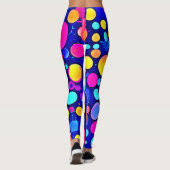 Leggings Spectre de cercles Abstraits colorés (Dos)