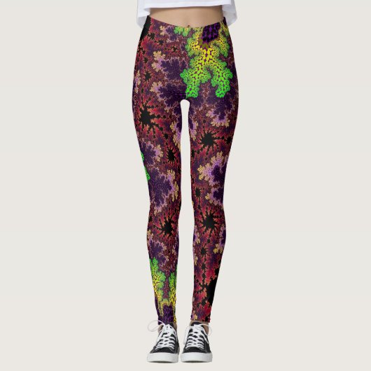 Leggings Spectre vert et violet (Devant)