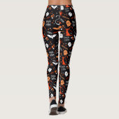 Leggings Spider Bat Chat Web Trick Ghost Halloween Éffrayan (Dos)