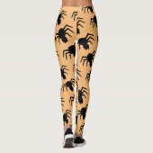 Leggings Spider motif noir orange (Dos)