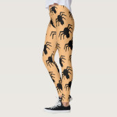 Leggings Spider motif noir orange (Gauche)