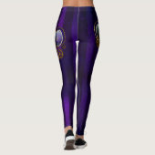 Leggings Spider Steampunk sur Arrière - plan pourpre (Dos)