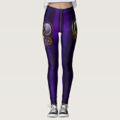 Leggings Spider Steampunk sur Arrière - plan pourpre (Devant)