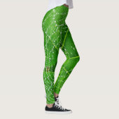 Leggings Spider Web Green Jardin Feuille Conçu Naturel (Droite)