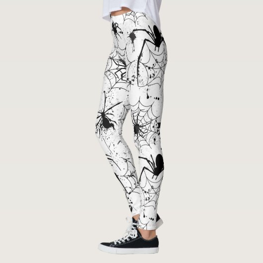 Leggings Spiderweb Pattern Halloween  (Gauche)
