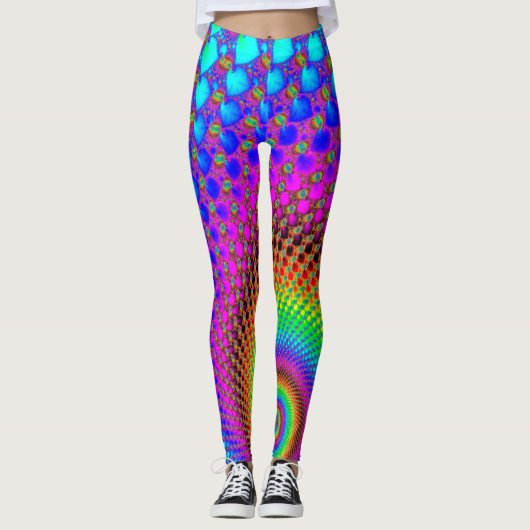 Leggings Spiral abstrait Fractal (Devant)