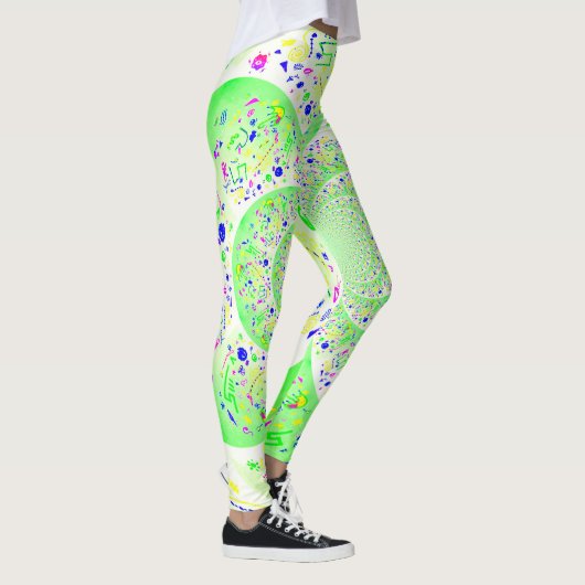 Leggings Spirale Abstraite verte (Droite)