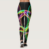 Leggings Spirale arc-en-ciel folle (Dos)