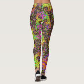 Leggings Spirale colorée flashy Abstrait Digital Fractal (Dos)