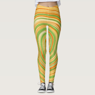 Leggings Spirale de couleurs d'agrumes amusantes