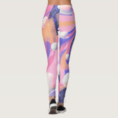Leggings Spirale De L'Espace Extérieur Rose Et Violet Abstr (Dos)