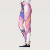Leggings Spirale De L'Espace Extérieur Rose Et Violet Abstr (Gauche)