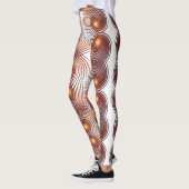 Leggings Spirale d'or abstraite (Gauche)